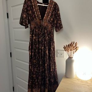 NWOT Free People Floral Maxi Dress